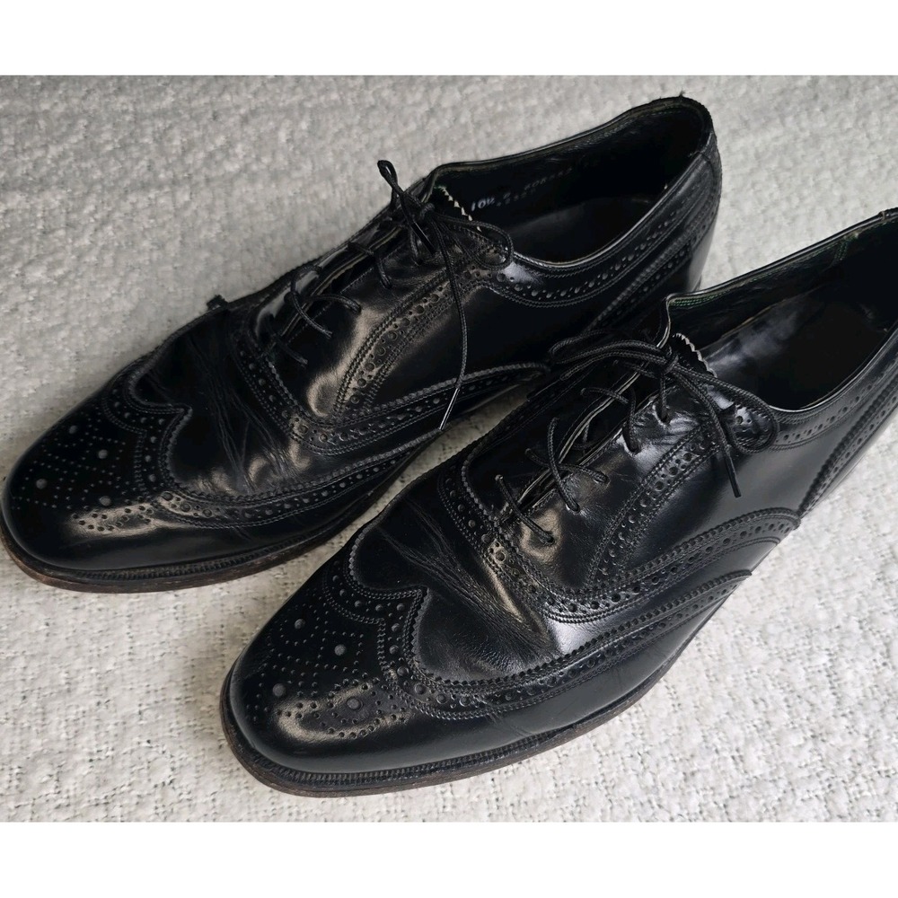Florsheim Imperial Wingtip 92329 Black Leather Dress Formal Shoes Mens 10 1/2 D‎